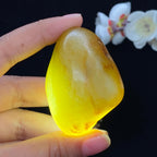 和田玉聚黄皮籽料手把件（102.9g）
