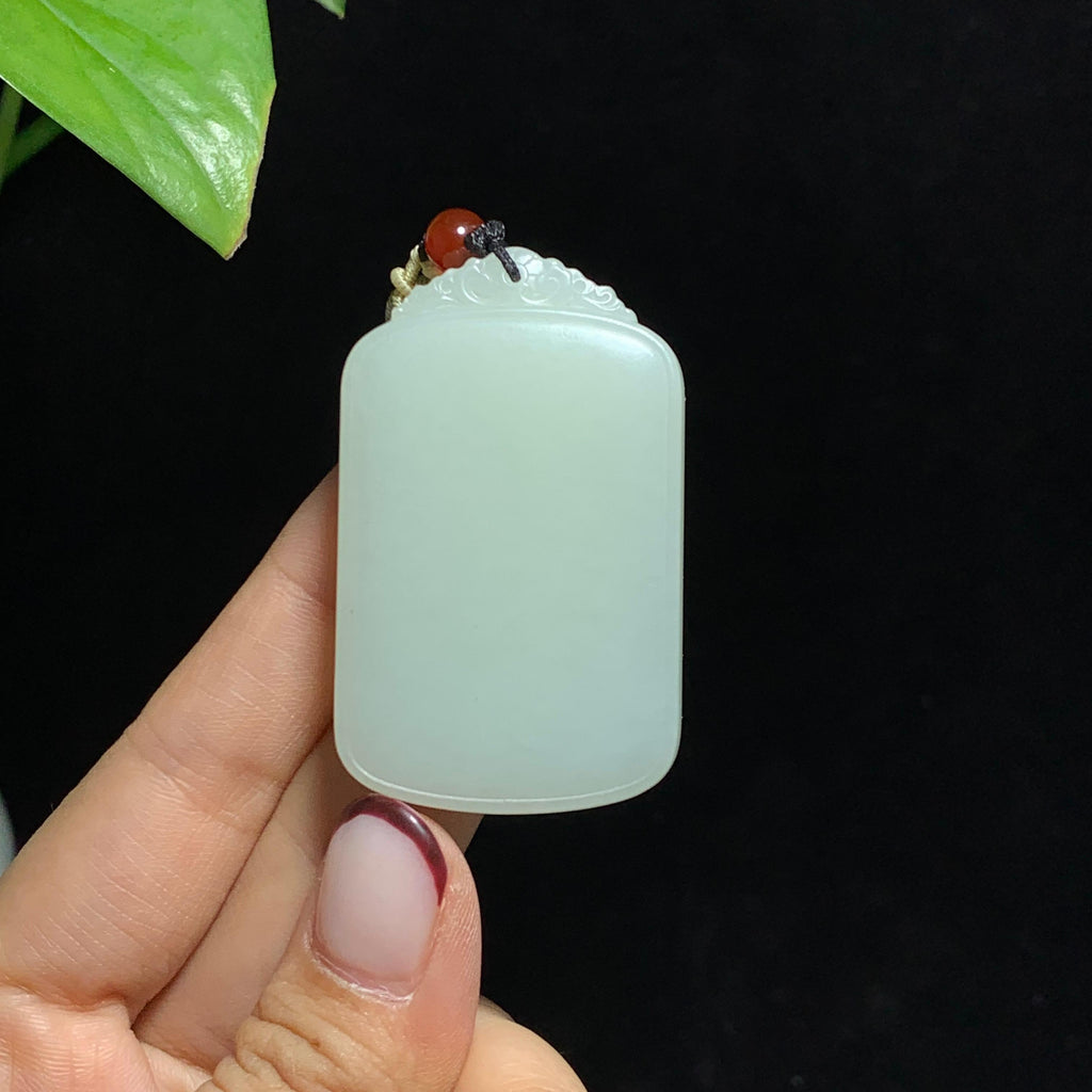 和田山料白玉无事牌挂件（40.0g）