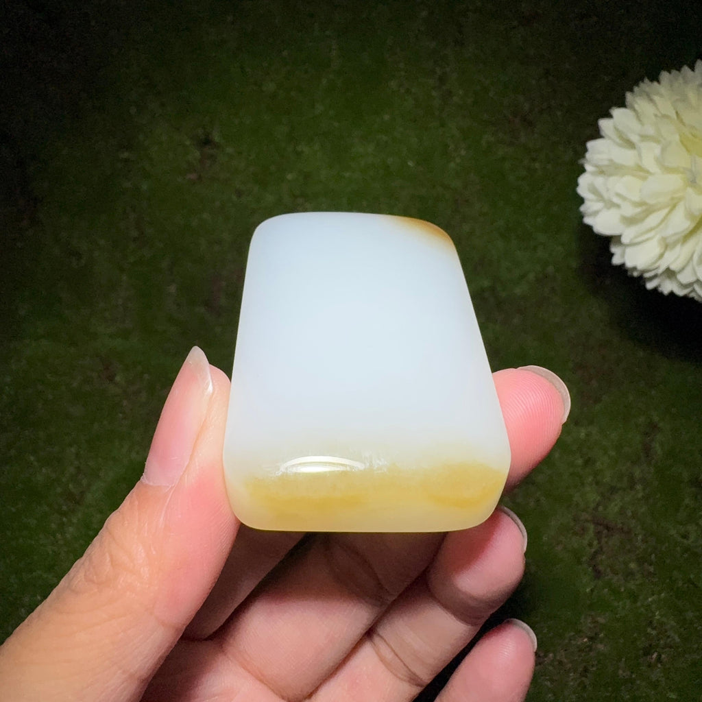 和田玉糖白平安无事牌（61.7g）