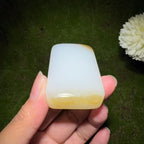 和田玉糖白平安无事牌（61.7g）