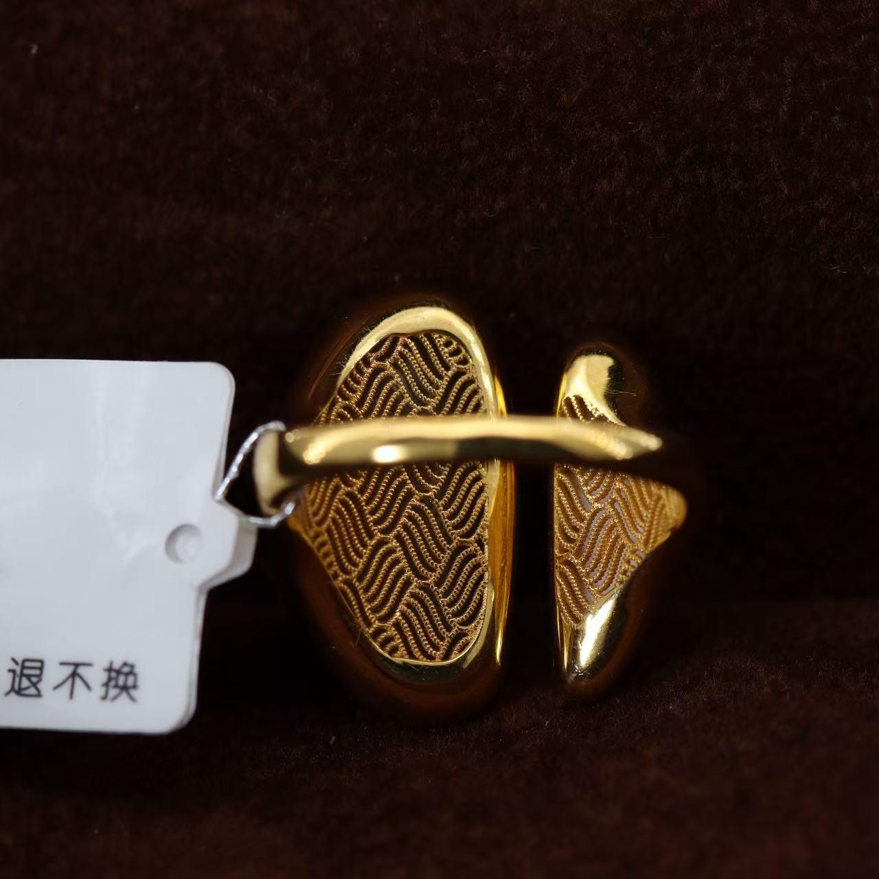 和田玉红皮包金戒指（7.2g）