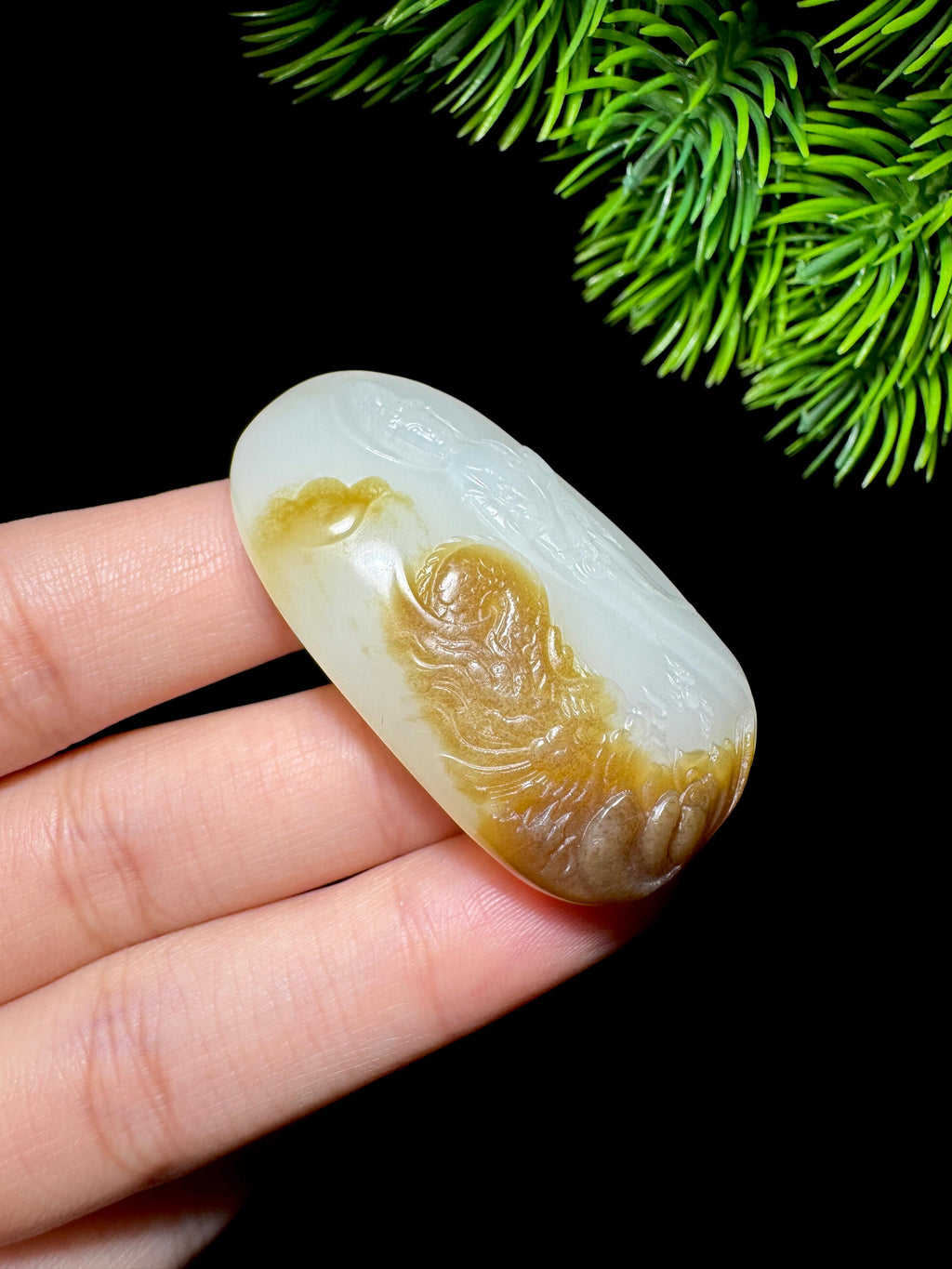 和田玉糖白玉观音（28.0g）