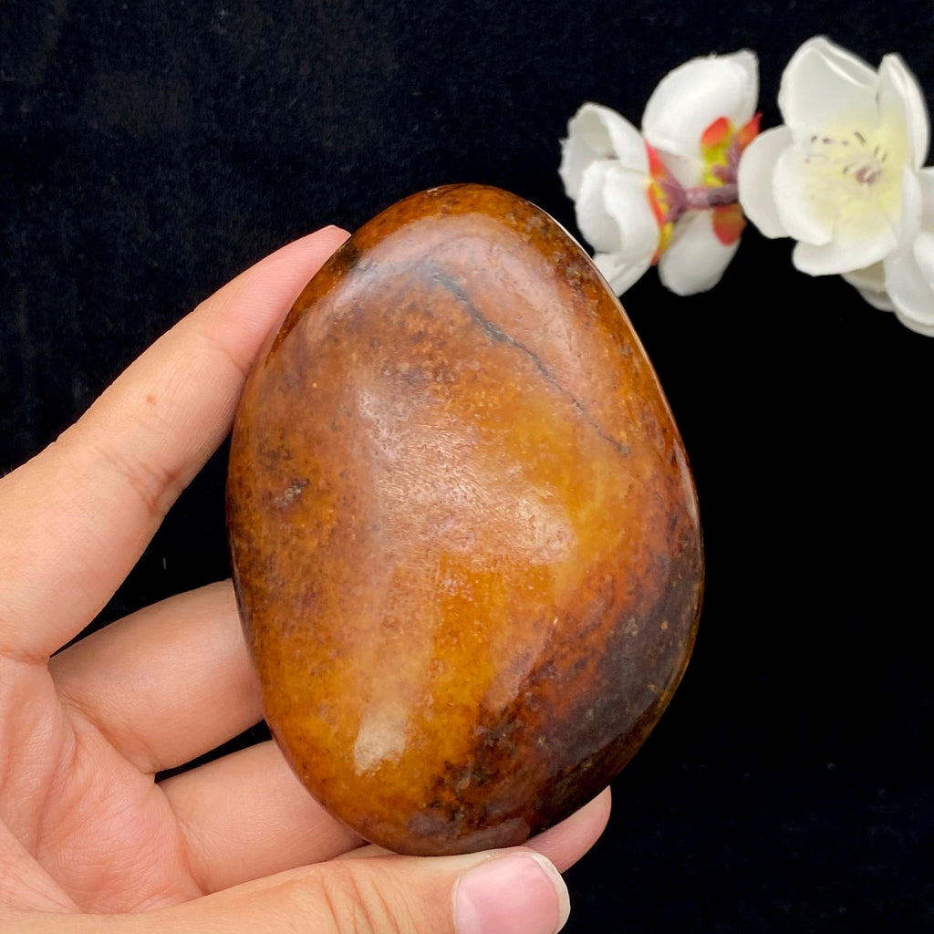和田玉满红沁皮籽料原石（249.3g）