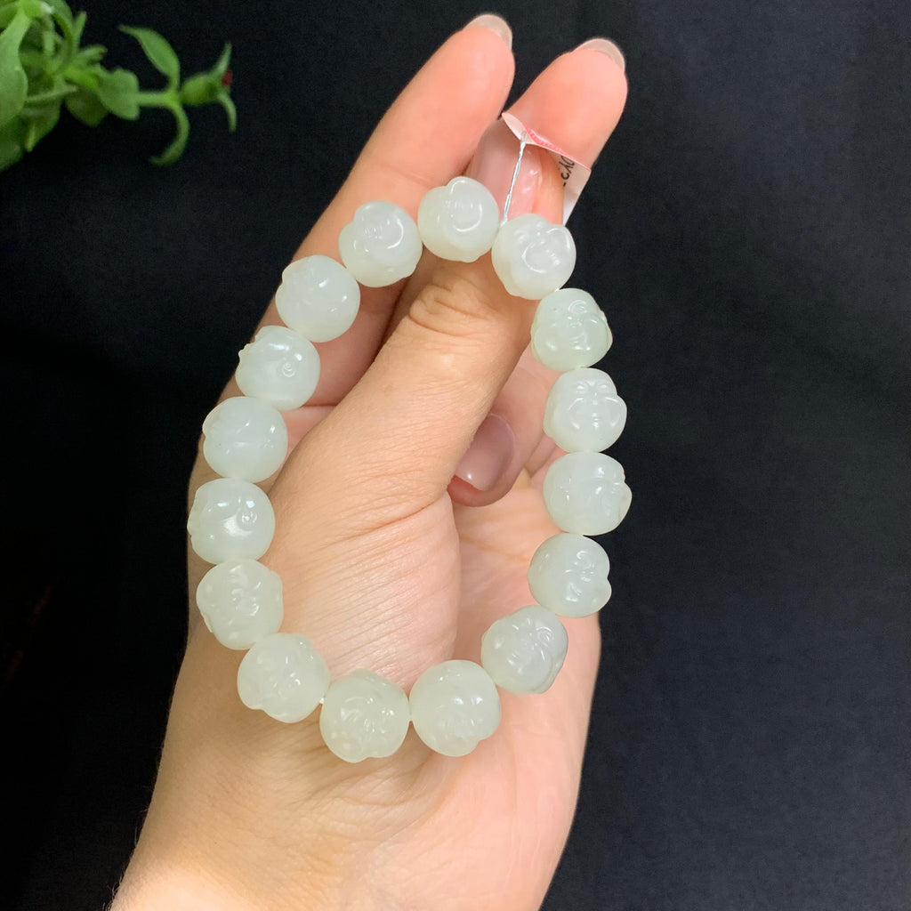 和田山料白玉佛头手串（37.0g）