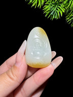 和田玉糖白玉佛公（26.3g）