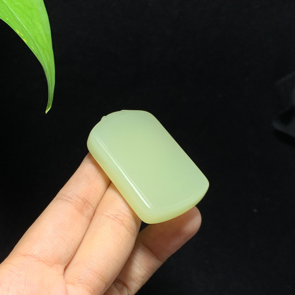 和田山料黄口无事牌挂件（44.4g）