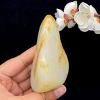 和田玉洒金皮籽料手把件（201.2g）