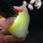 和田玉青白玉带翠籽料（190.3g）