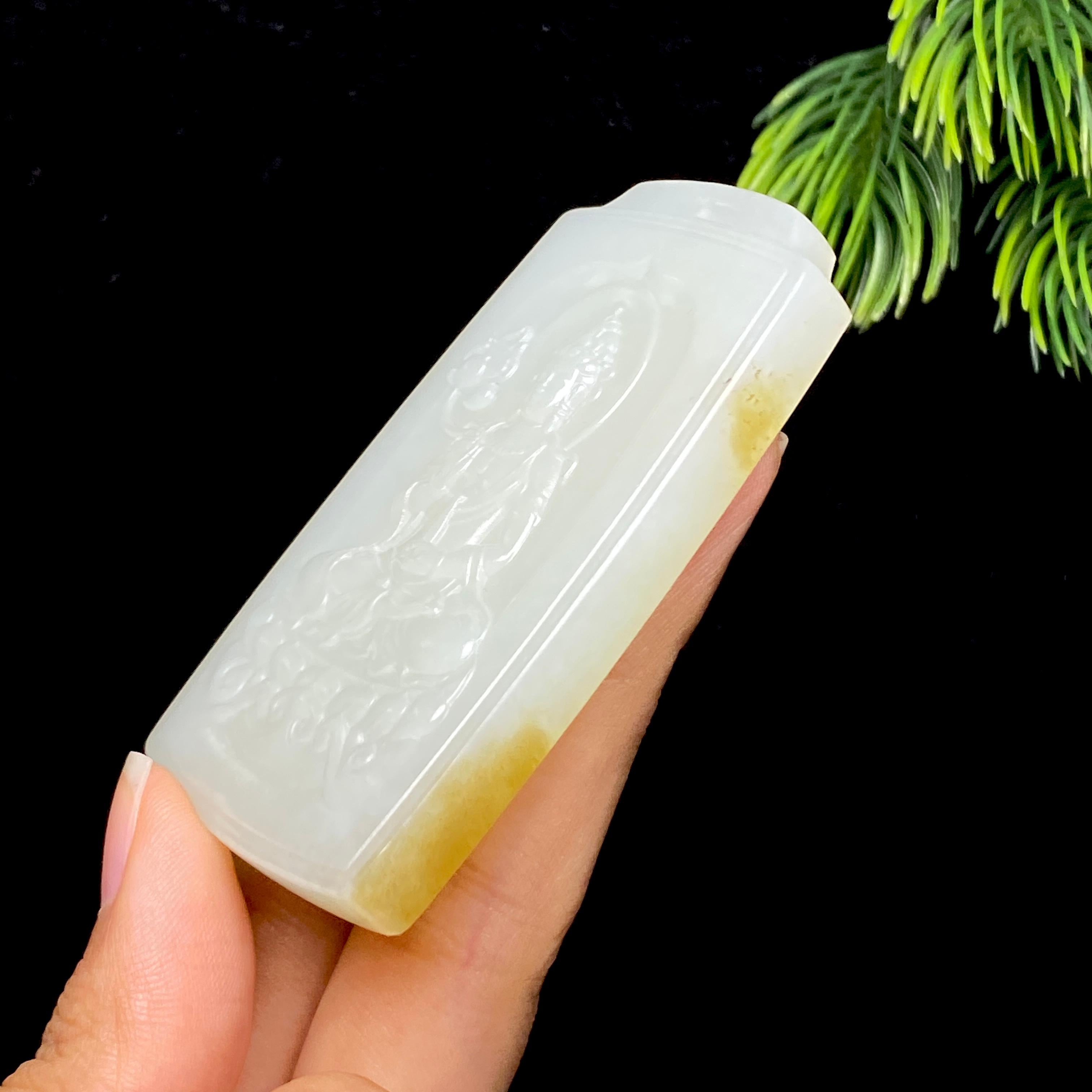 和田玉糖白观音（62.6g）