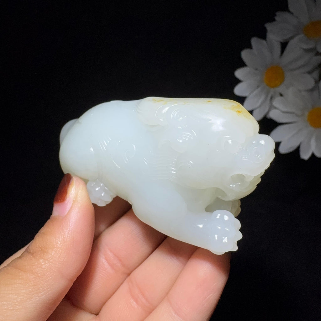 和田玉籽料手把件貔貅（128.9g）