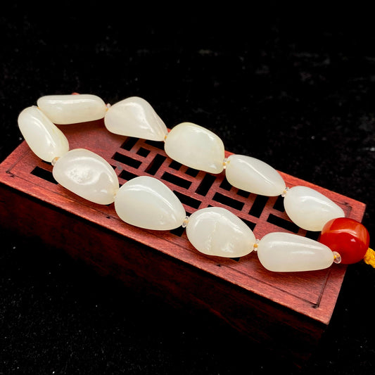 和田玉白玉【精品手串】（38.2g）