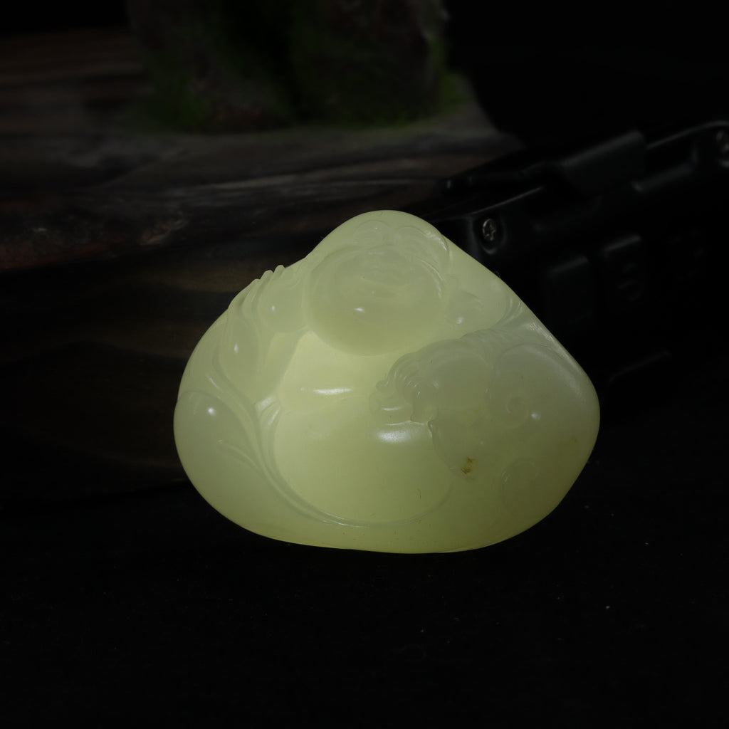 和田玉白玉弥勒佛挂坠（36.4g）