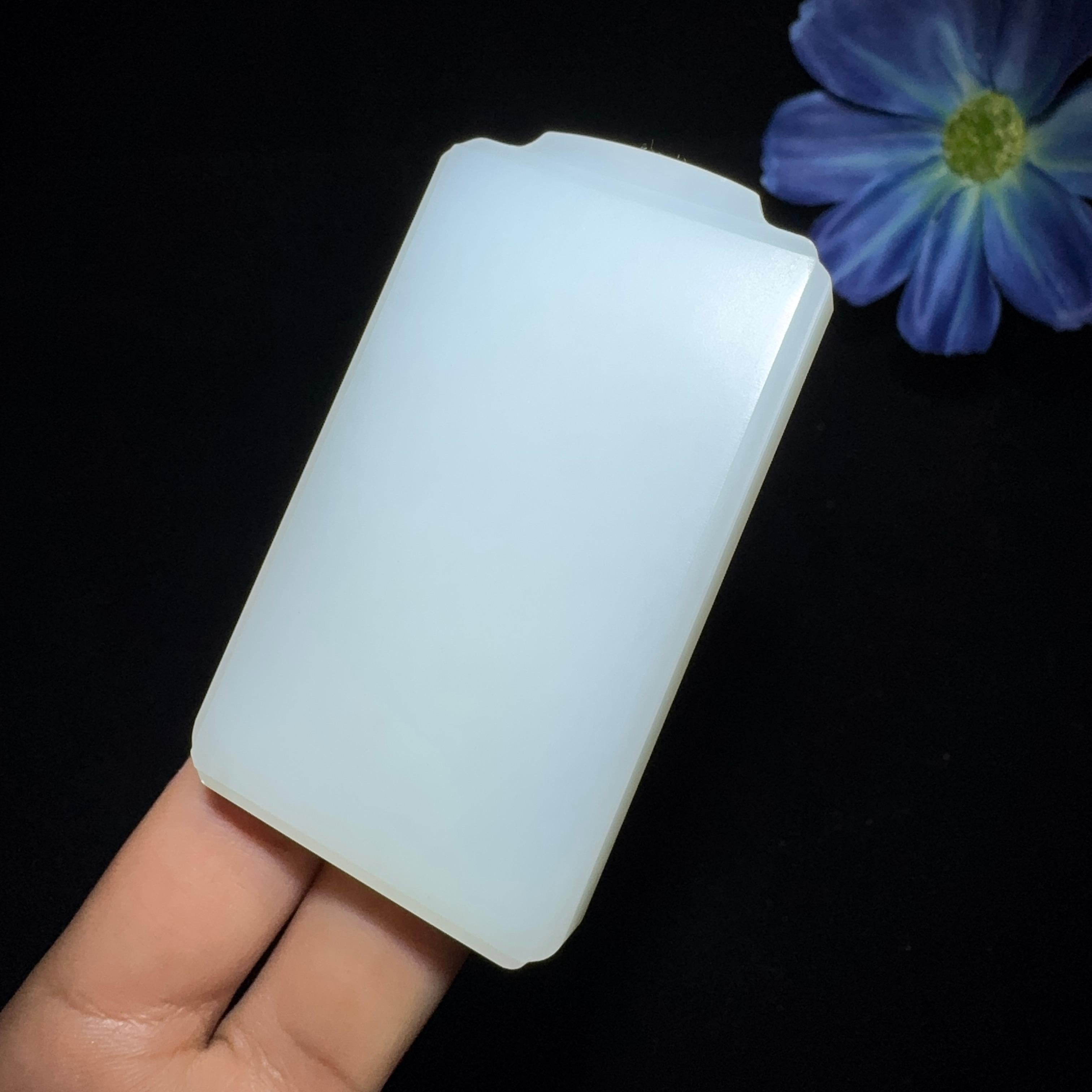 和田玉白玉平安无事牌（87.2g）