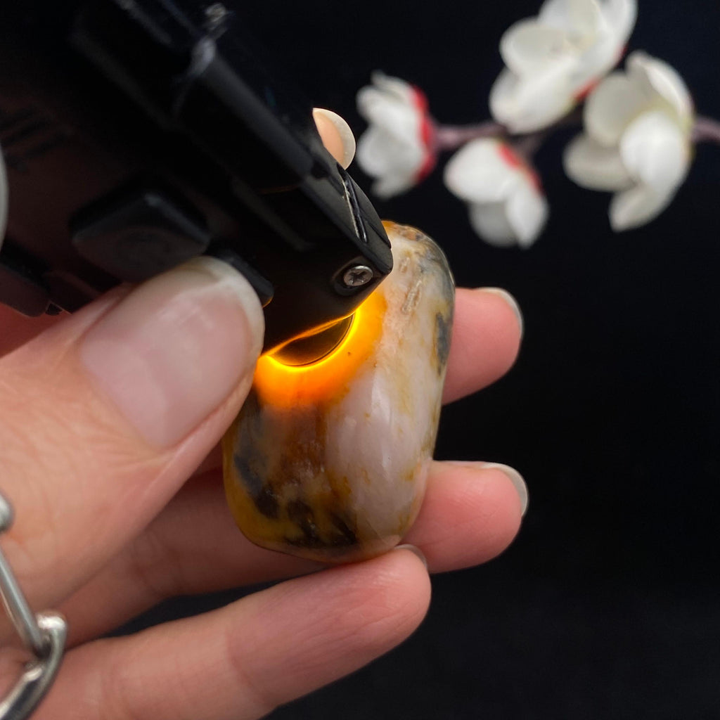 和田玉桃花玉籽料（22.2g）