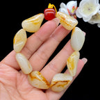 和田玉洒金皮籽料【精品手串】（71g）
