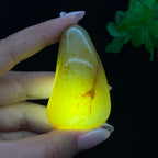 和田玉洒金皮籽料手把件（66.3g）