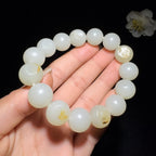 和田玉籽料圆珠手串（62.6g）