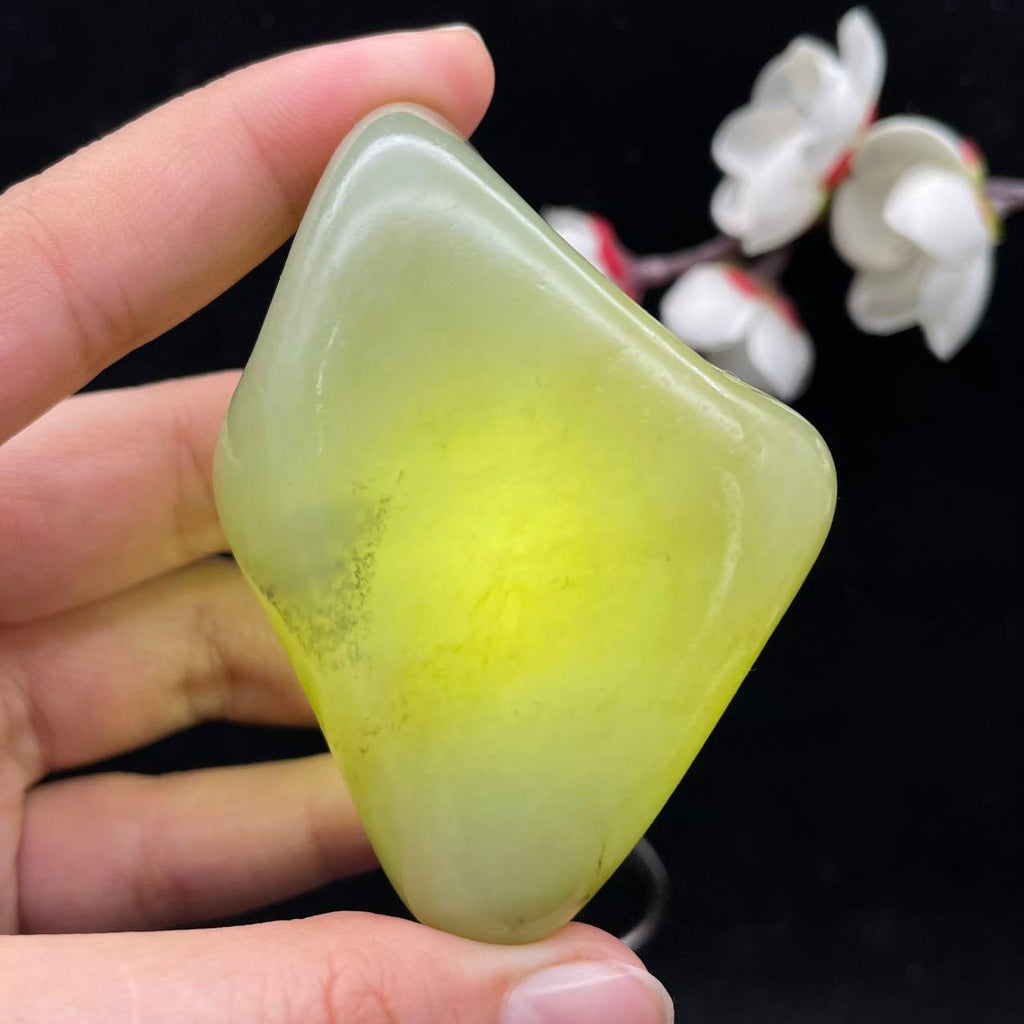 和田玉青白玉墨青花籽料（127.3g）