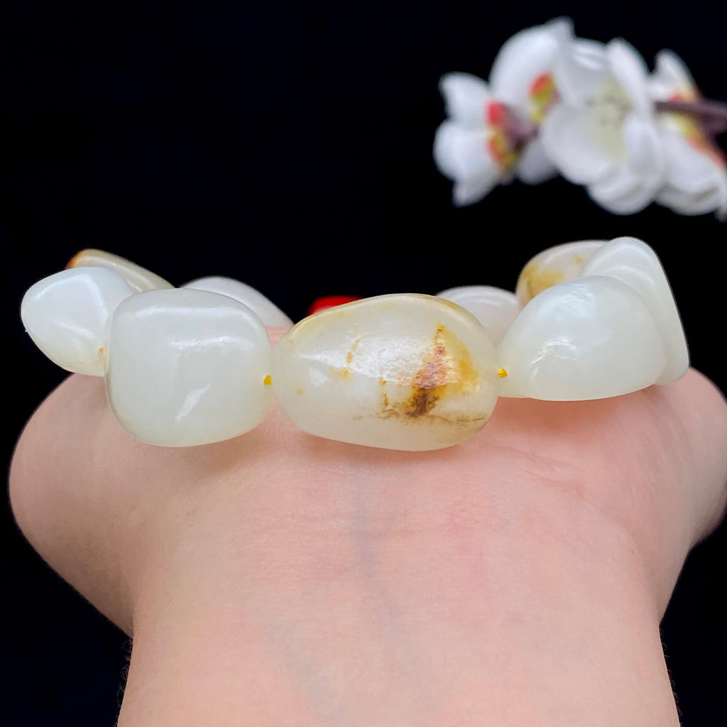 和田玉黄皮籽料【精品手串】（63.2g）
