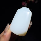和田玉糖白平安牌（43.0g）