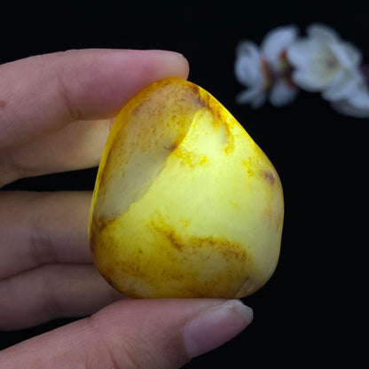 和田玉聚黄皮籽料挂件（46g）