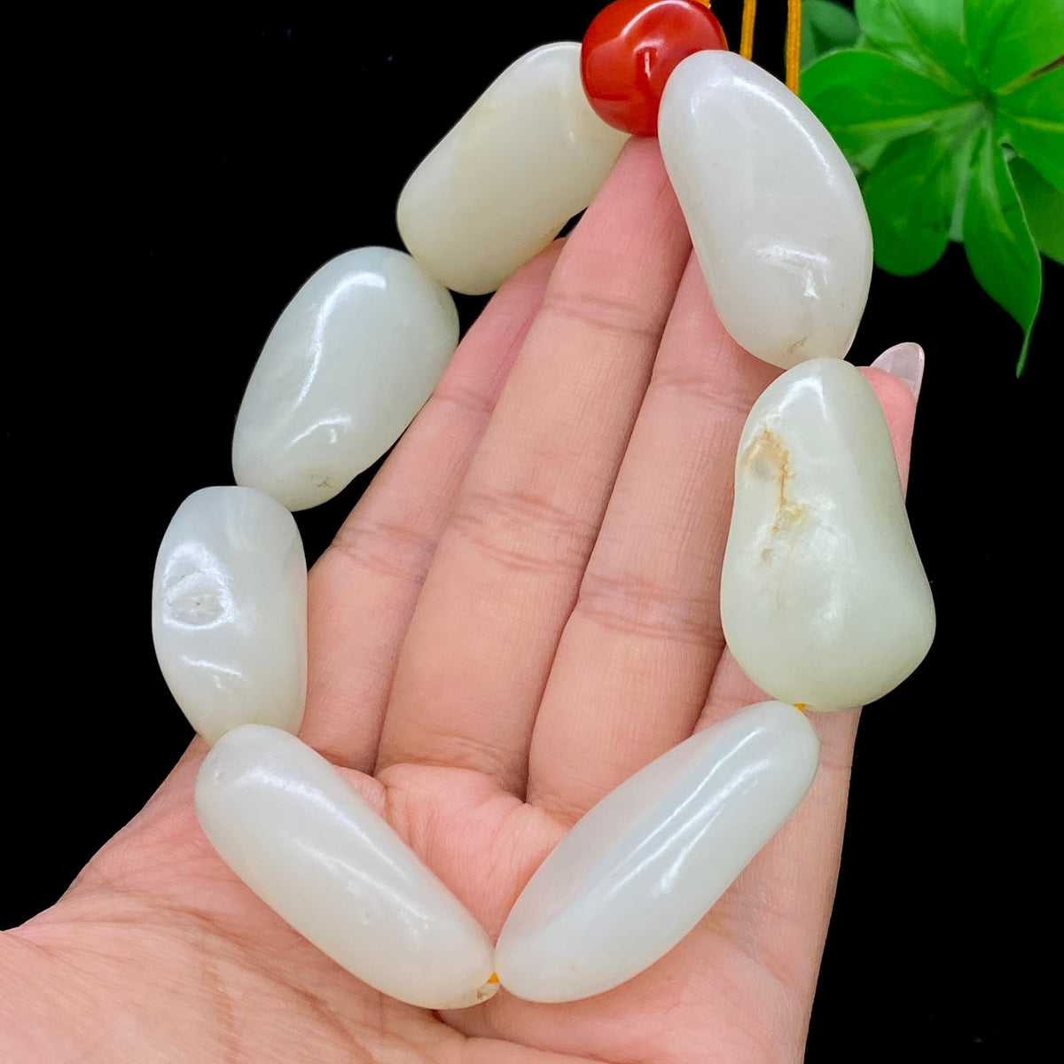 和田玉白玉籽料【精品男士手串】（120.6g）