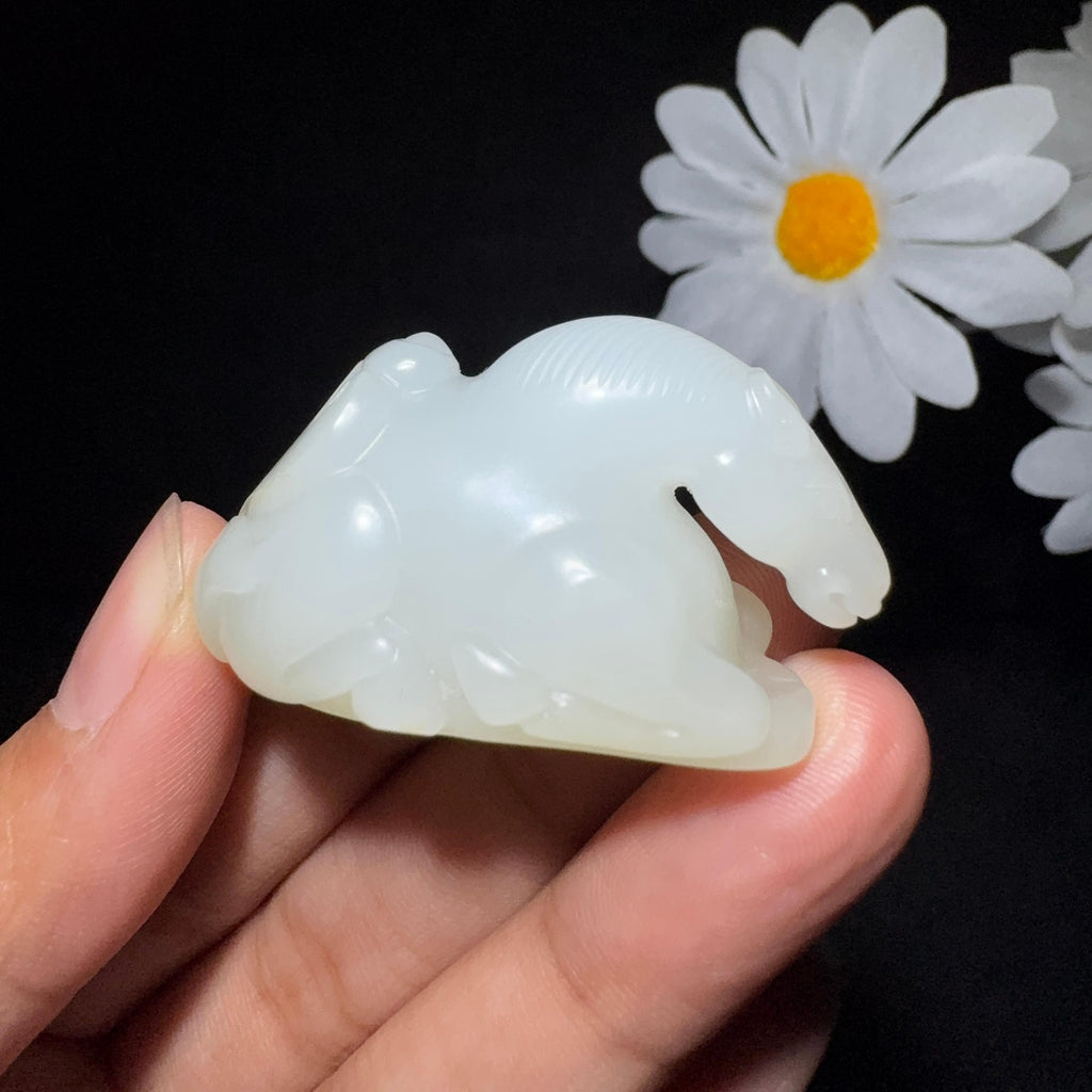 和田玉籽料马到成功（29.1g）