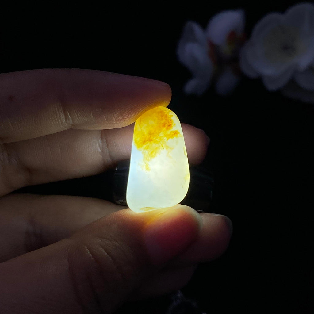 和田玉黄皮籽料戒面籽（5.5g）