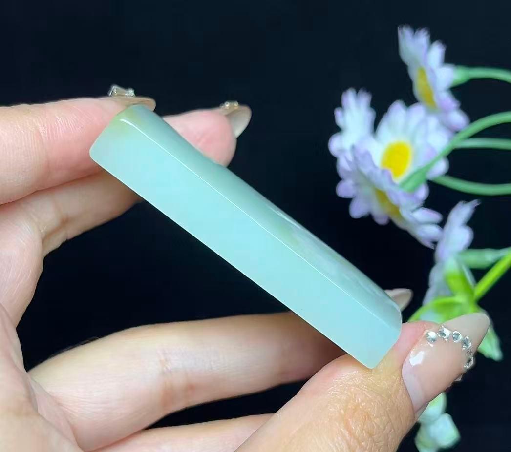 和田玉糖白平安无事牌（53.4g）
