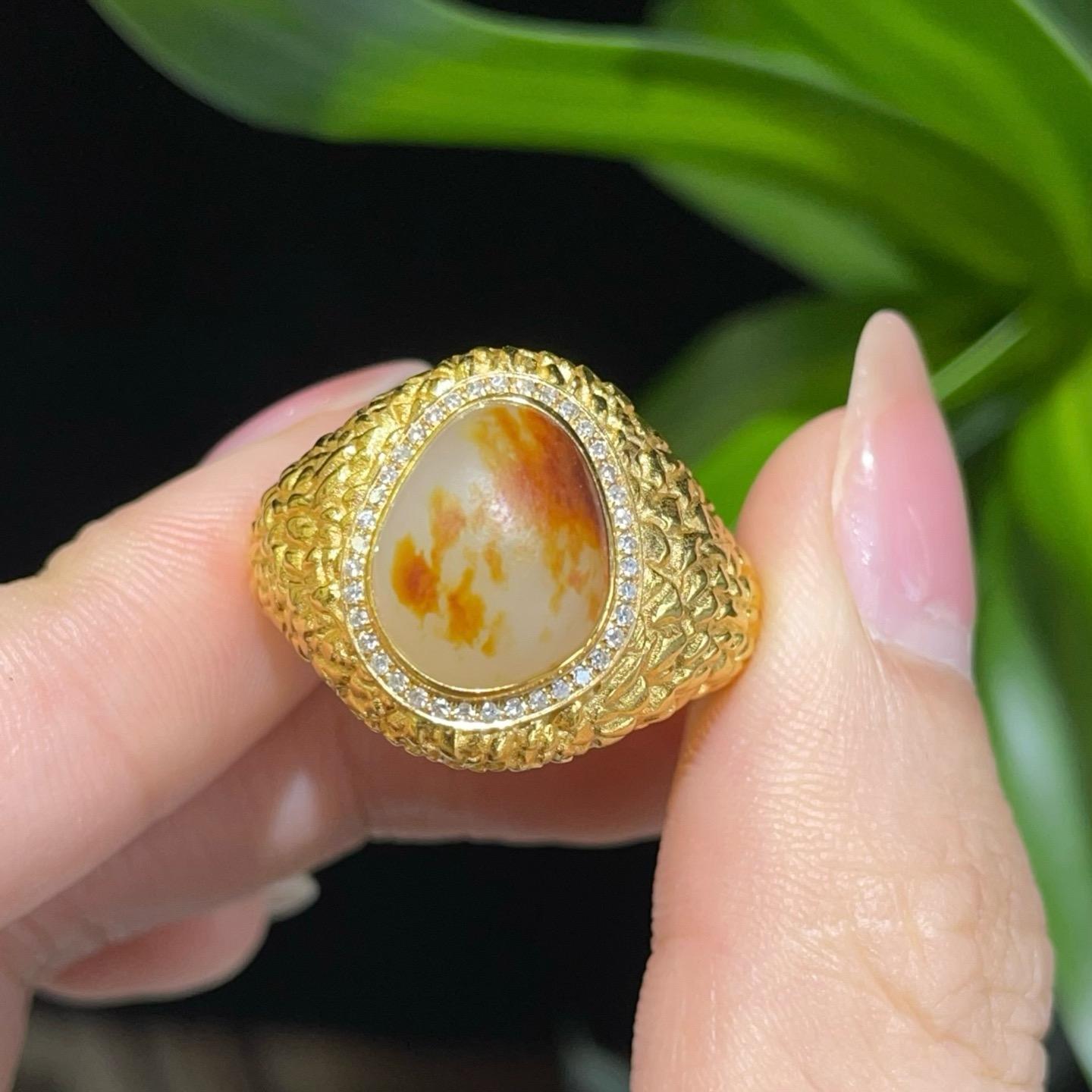 18K金籽料戒指2606260006（7.3g）