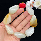 和田玉洒金皮籽料【精品手串】（99.4g）