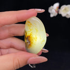 和田玉青花带洒金皮籽料挂件（19.5g）