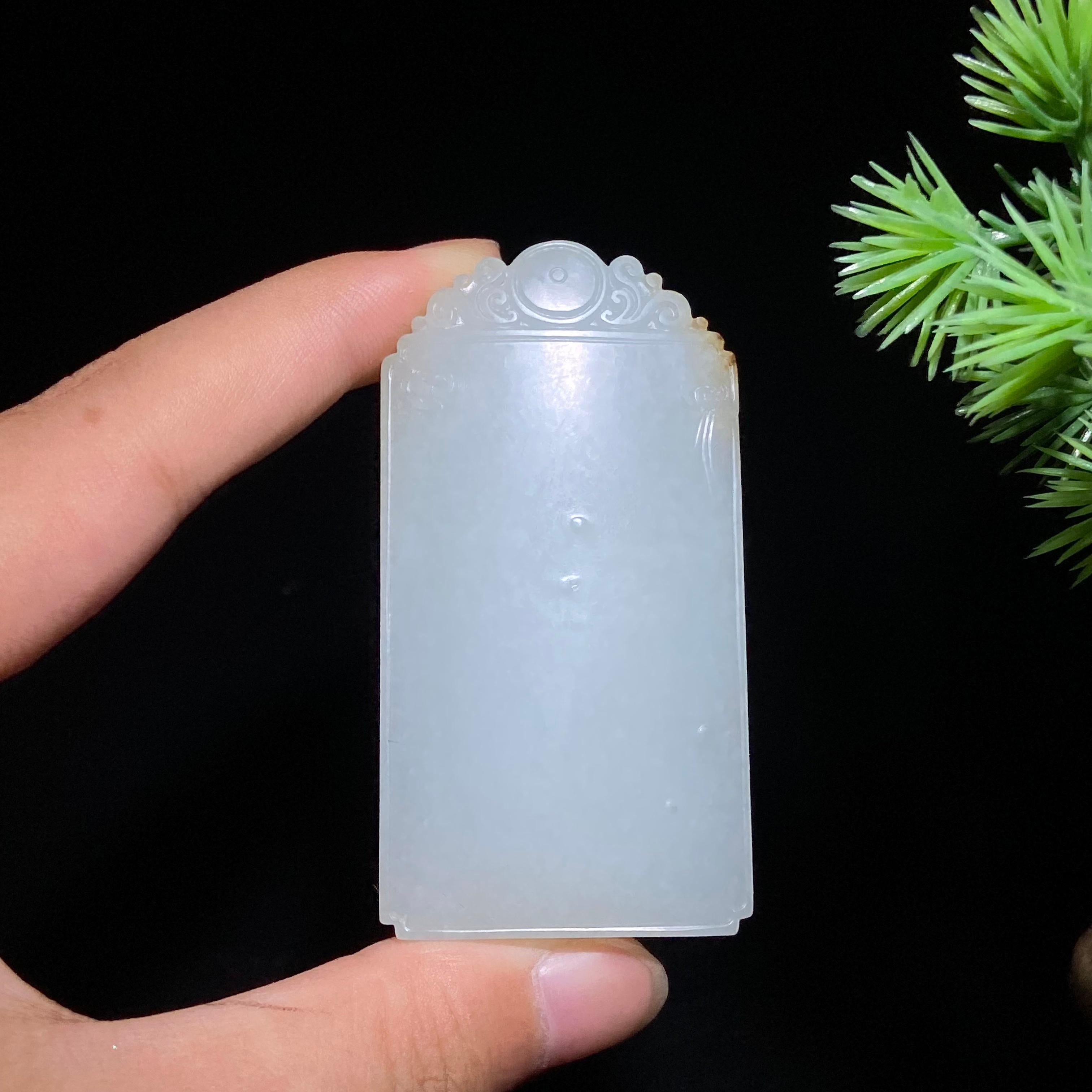 和田玉籽料无事牌（60.6g）