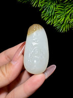 和田玉山料糖白玉佛公挂件（30.5g）