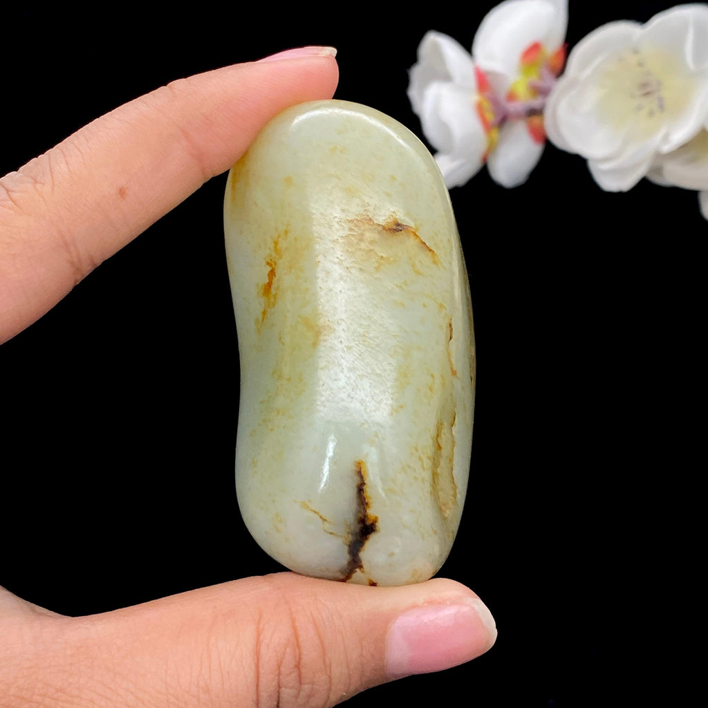 和田玉洒金皮籽料手把件（121.6g）