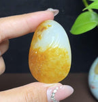 和田玉籽料红皮白肉仿古龙挂件（29.2g）