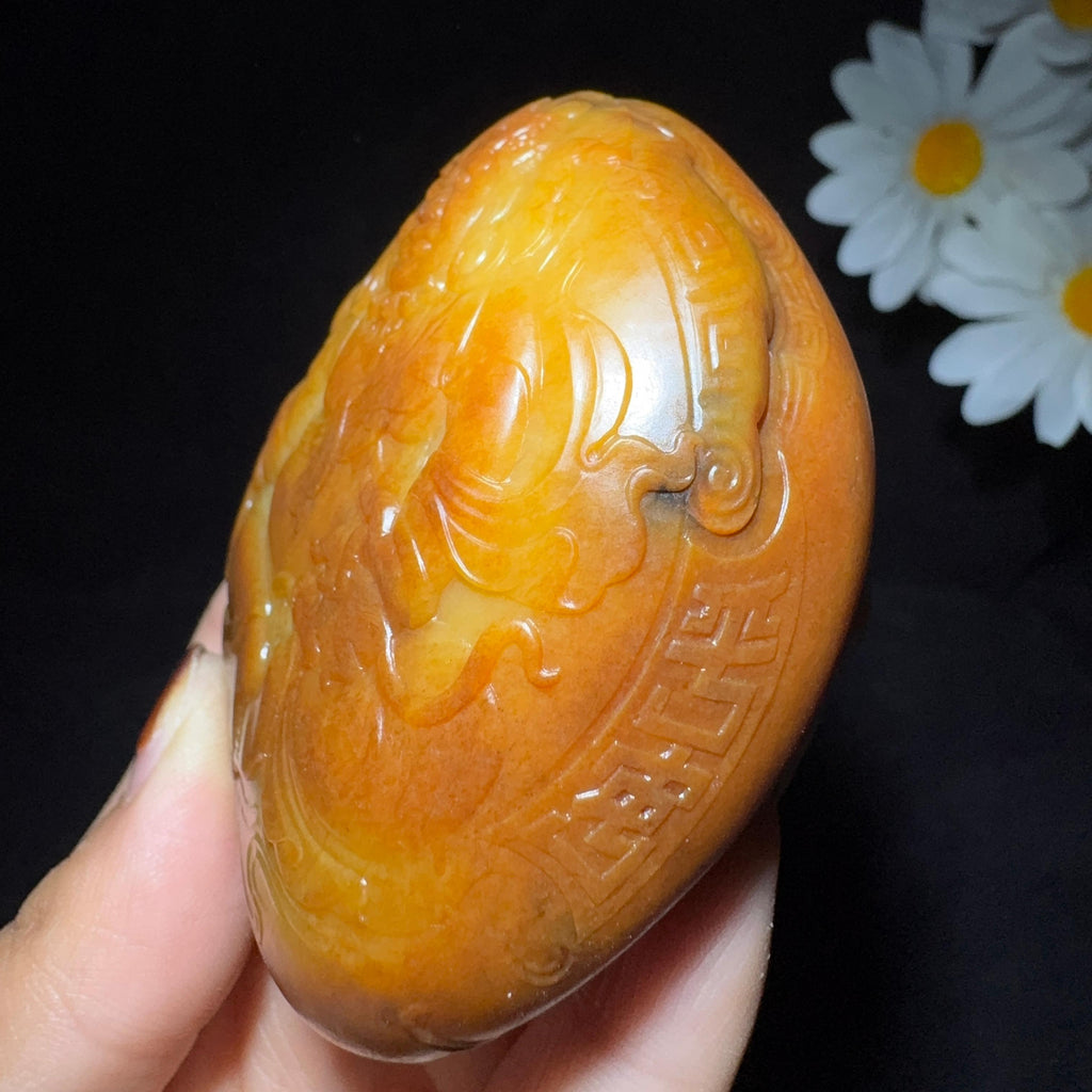 和田玉籽料收藏级手把件钟馗纳福（177.0g）