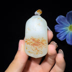 和田玉籽料平安无事牌（46.9g）