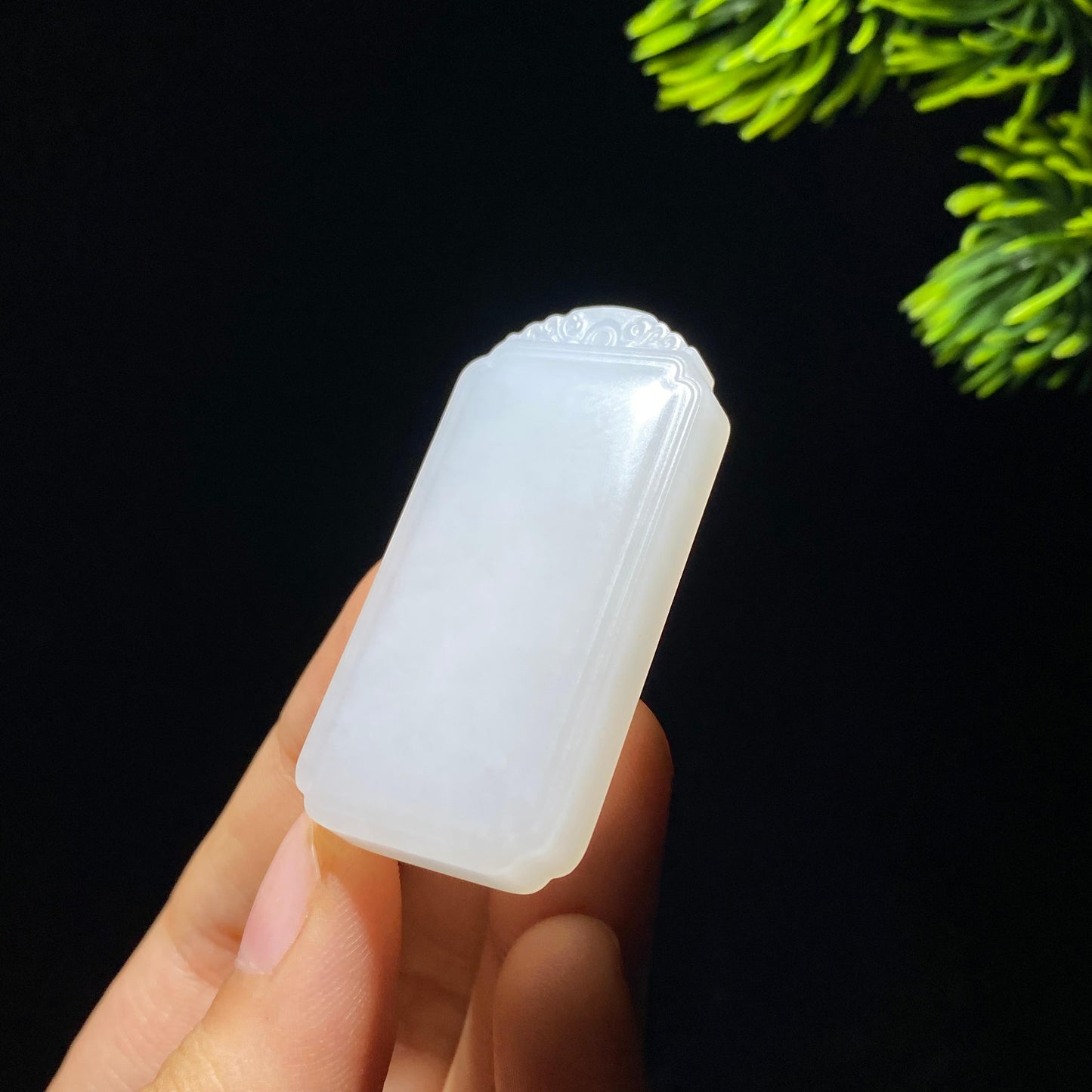 和田玉白玉平安无事牌90880115（17.7g）