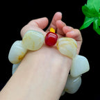 和田玉洒金皮籽料【精品手串】（123.7g）