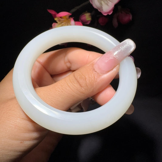 和田玉白玉手镯（50.5g）