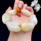 和田玉洒金皮籽料【精品手串】（126.5g）