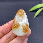 和田玉糖羊脂白玉连年有余（36.59g）