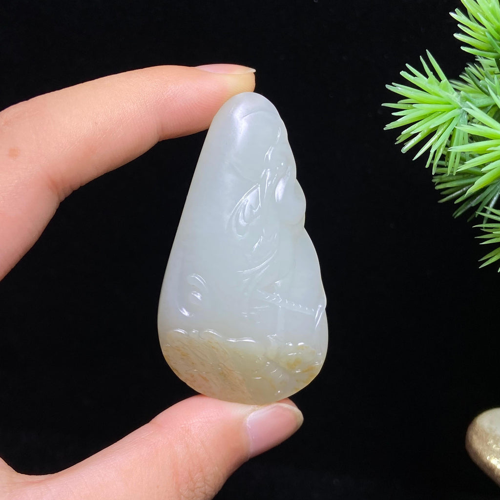 和田玉籽料一路有福（29.3g）