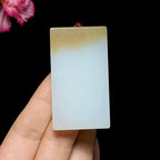 和田玉糖白玉无事牌（42.7g）