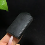 和田籽料黑青无事牌挂件（83.5g）