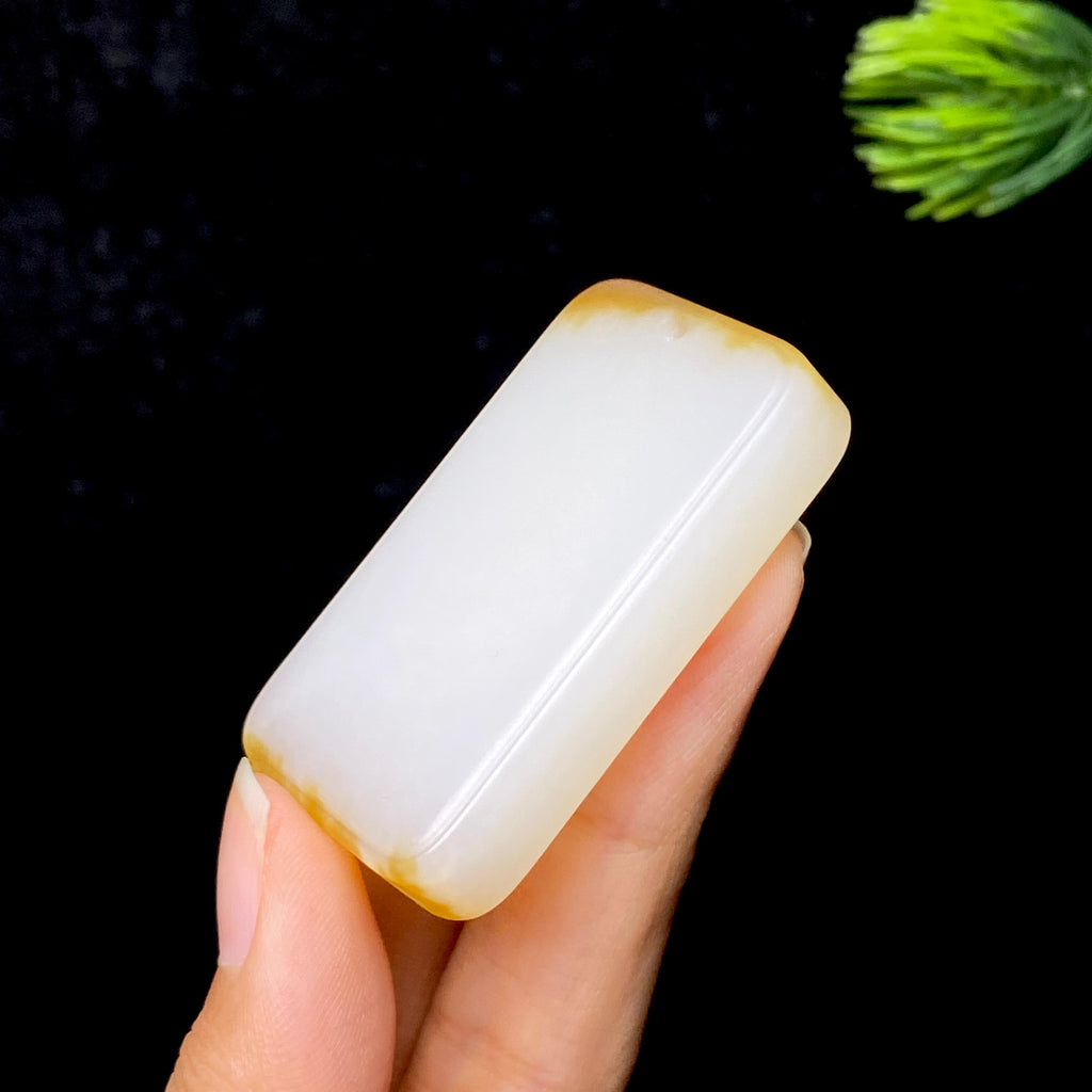 和田玉糖白无事牌（35.9g）