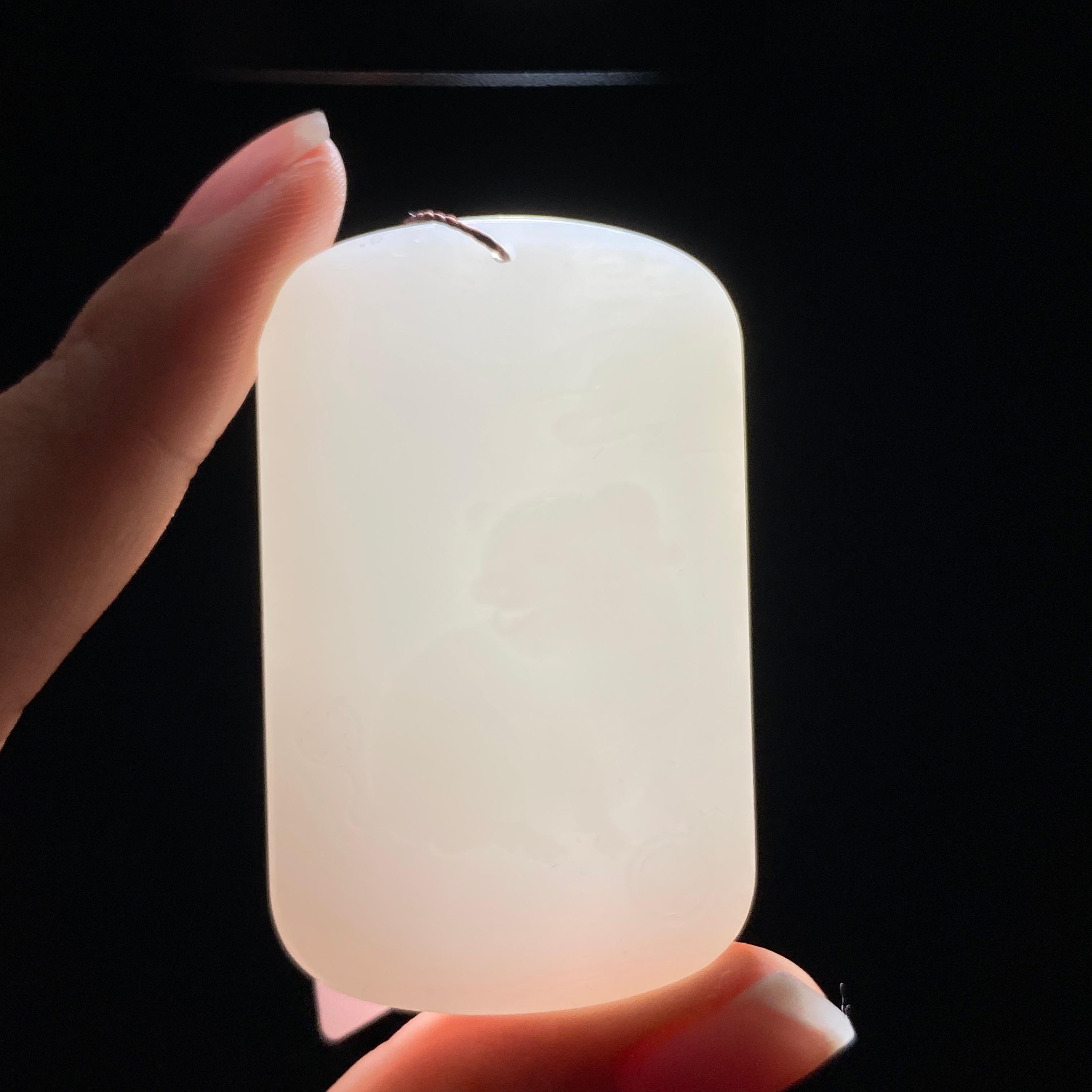 和田玉白玉生肖猪（33.2g）