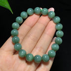 和田山料碧玉粉青猫眼手串（31.4g）