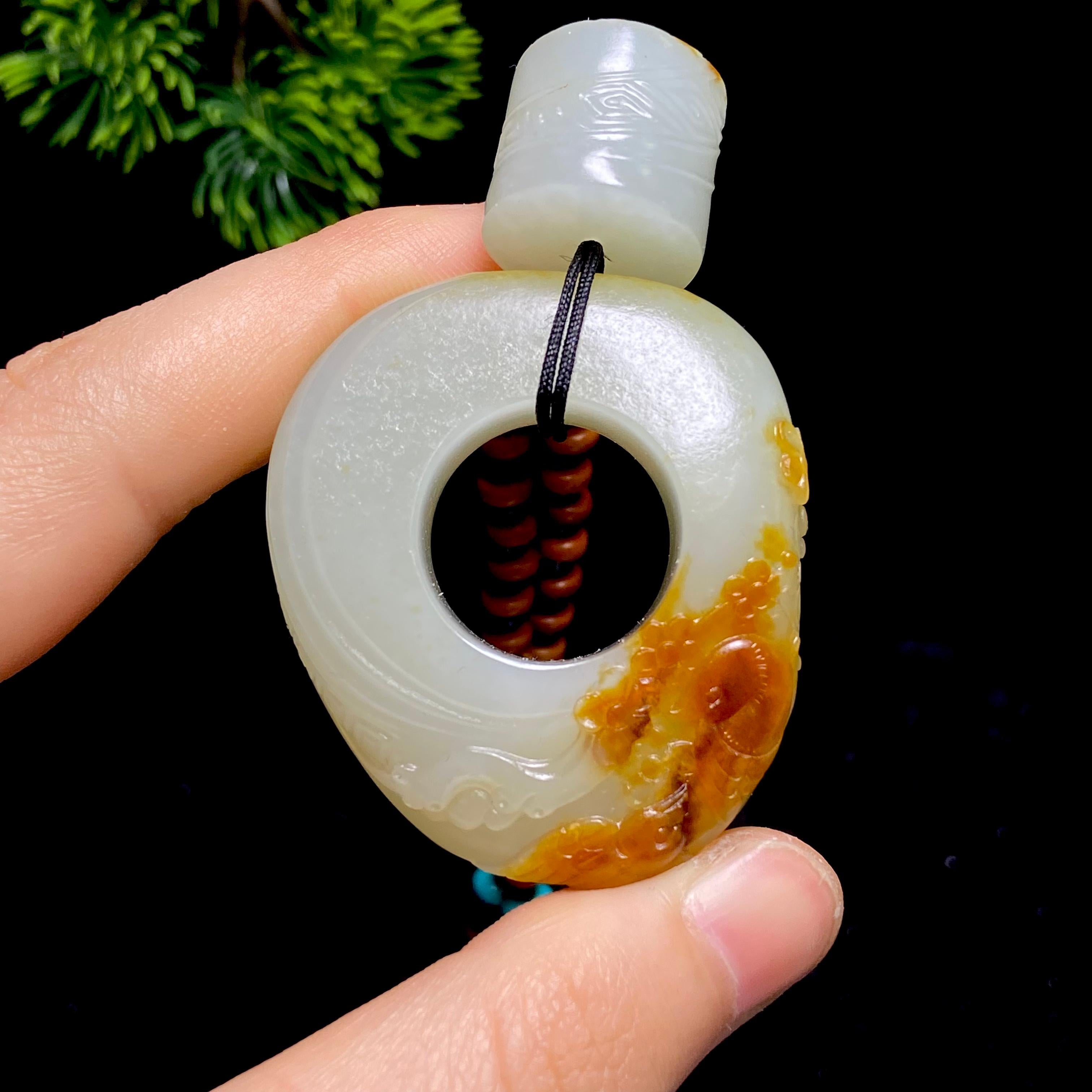 和田玉籽料喜上眉梢（70.4g）